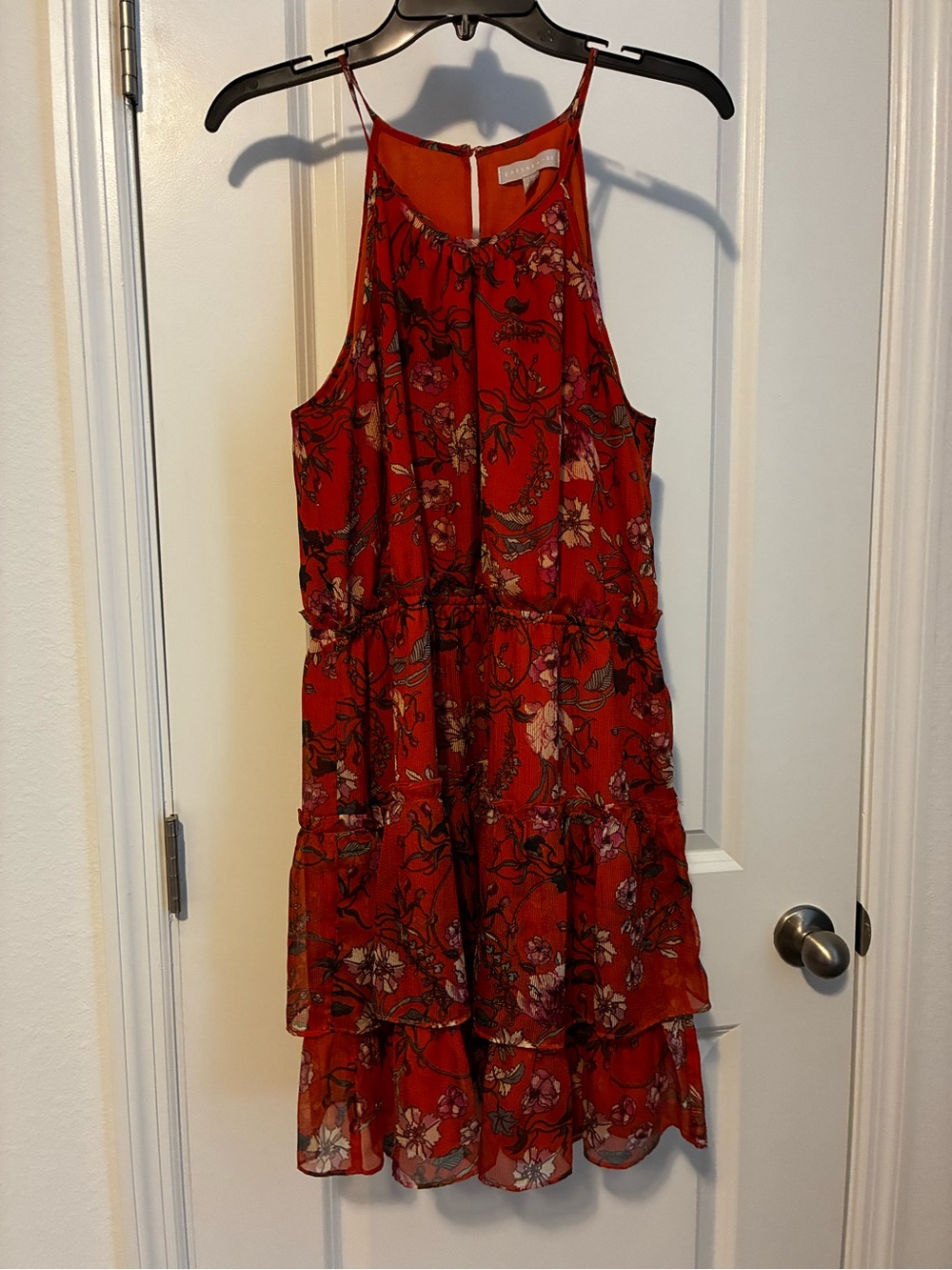 Chelsea28 Floral Tiered Halter Midi Dress